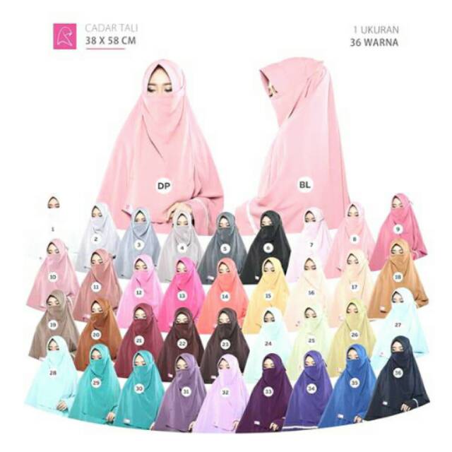 Jual Cadar tali Woolpeach (Anizah khimar) | Shopee Indonesia