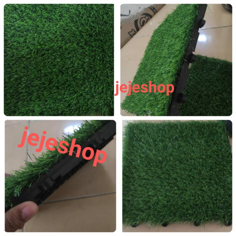 Jual decking tile rumput sintetis tipe swish tebal 30 mm premium ...