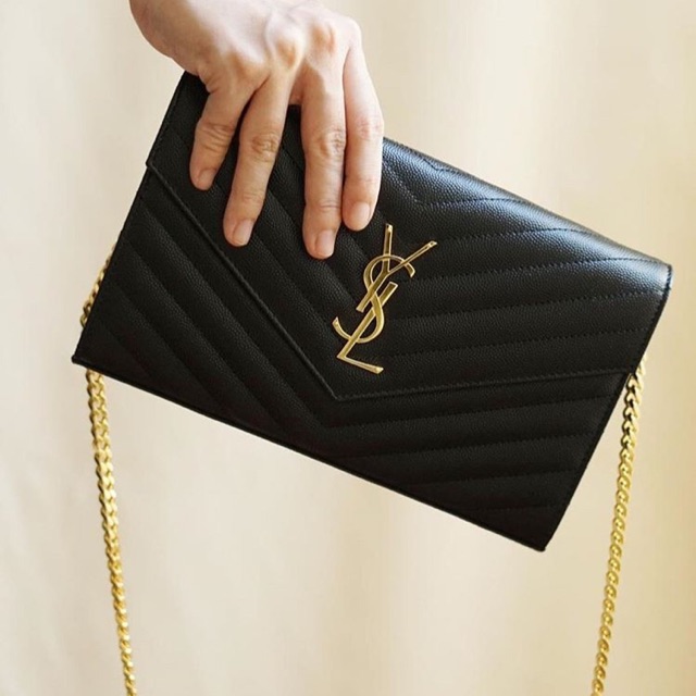 Ysl best sale caviar leather