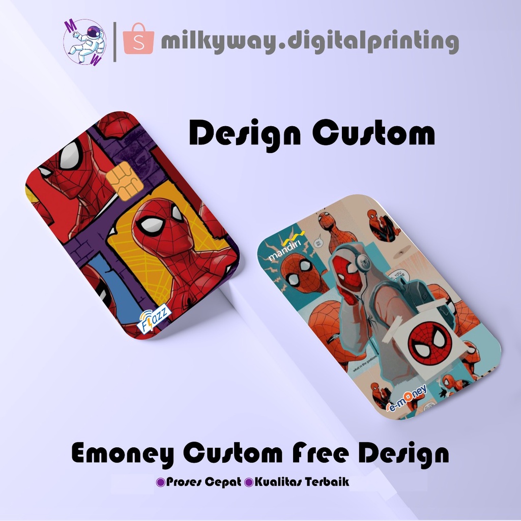 Jual EMONEY PRINT 2 SISI, EMONEY CUSTOM FREE DESAIGN, ETOLL, FLAZZ BCA ...