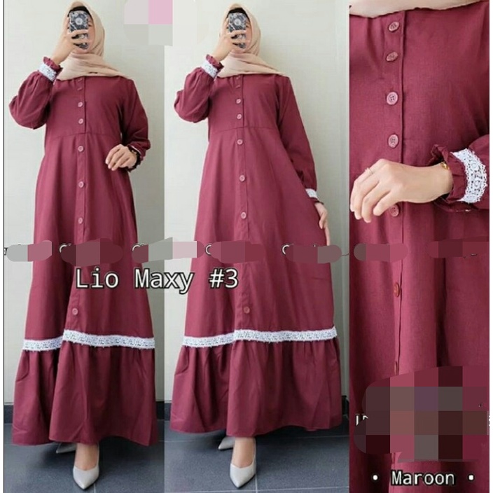 Jual LIO MAXY DRESS Baju muslim kekinian baju modern baju masa kini