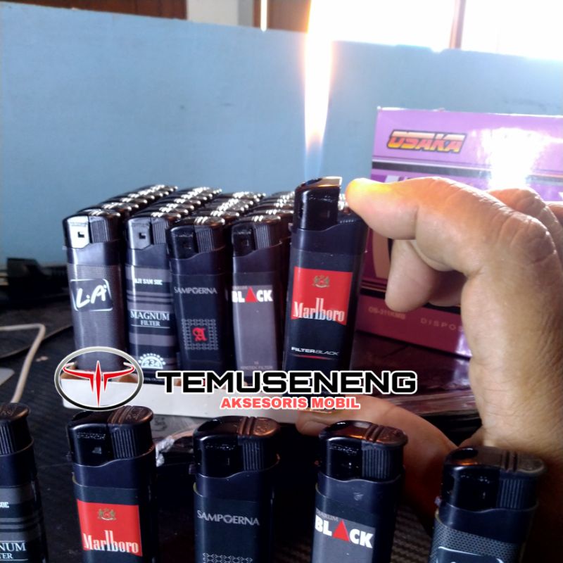 Jual Korek Api Gas Pemantik Motif Gambar Rokok Logo Murah Nyala Kuning ...