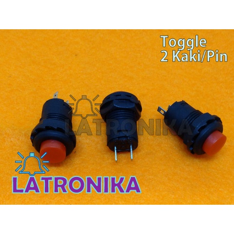 Jual Push On Off Toggle Button Switch Saklar Tombol Bulat Warna 2 Kaki ...