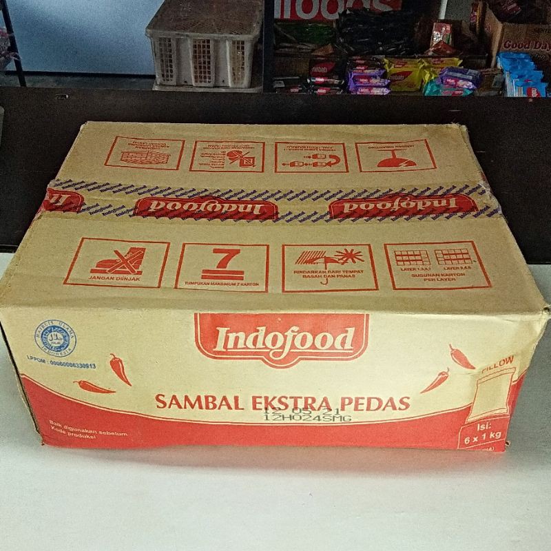 Jual Indofood Sambal Ekstra Pedas 1 Karton 6 X @ 1Kg | Shopee Indonesia