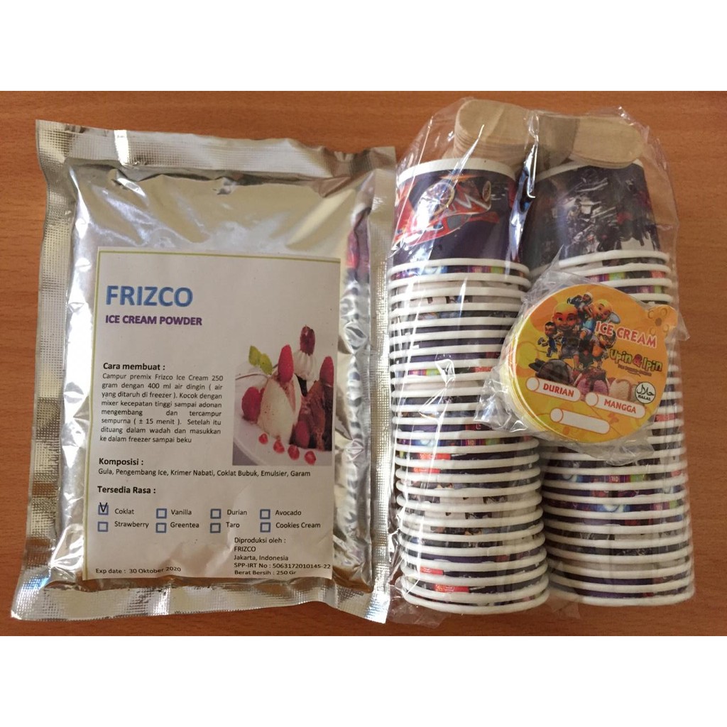 Jual Paket Usaha Es Krim/Paket Es Krim HALAL Frizco 250gr | Shopee ...