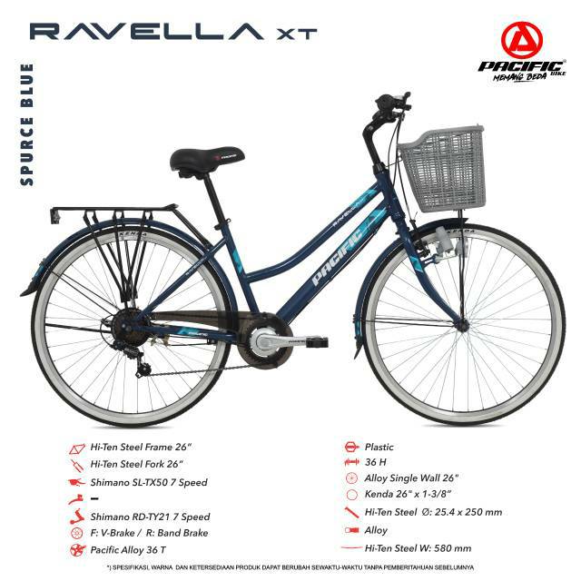 Jual Sepeda City Bike Besi Pacific Ravella XT New | Shopee Indonesia