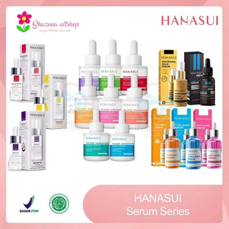 Jual HANASUI Face Serum Whitening Gold/vitamin C + Collagen/anti Acne ...