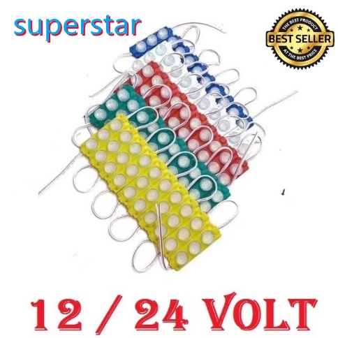 LAMPU LED MODUL 3MATA SMD DC 12VOLT DAN 24VOLT WATERPROOF 3 MATA 12V 24V 12 V VOLT VARIASI