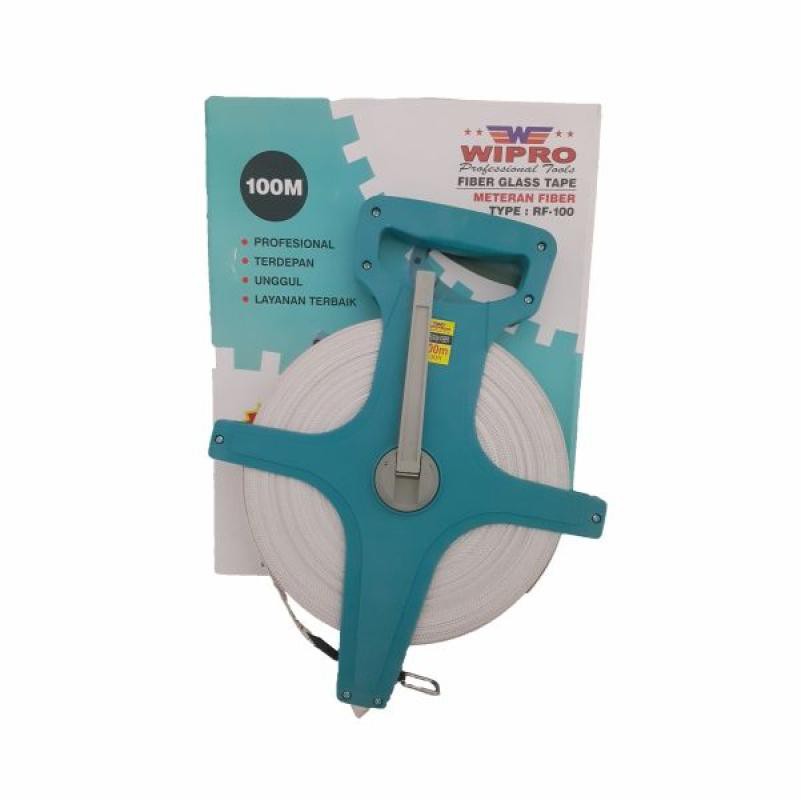 Jual ROL METER FIBER WIPRO 100M / Roll Meteran Fiberglass Tape Wipro ...