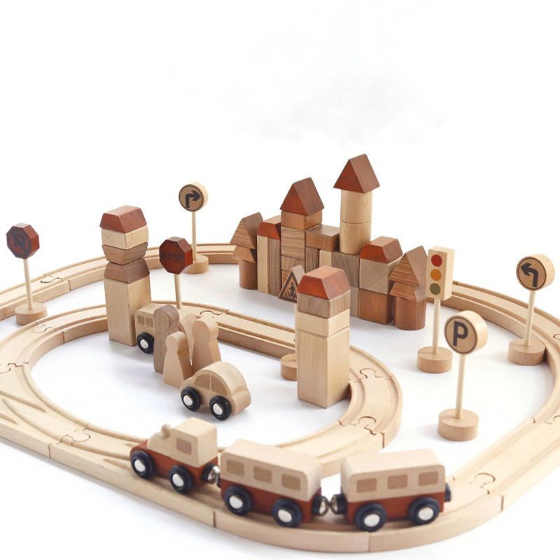 Jual wooden forest tracks blocks (60pcs) | Shopee Indonesia