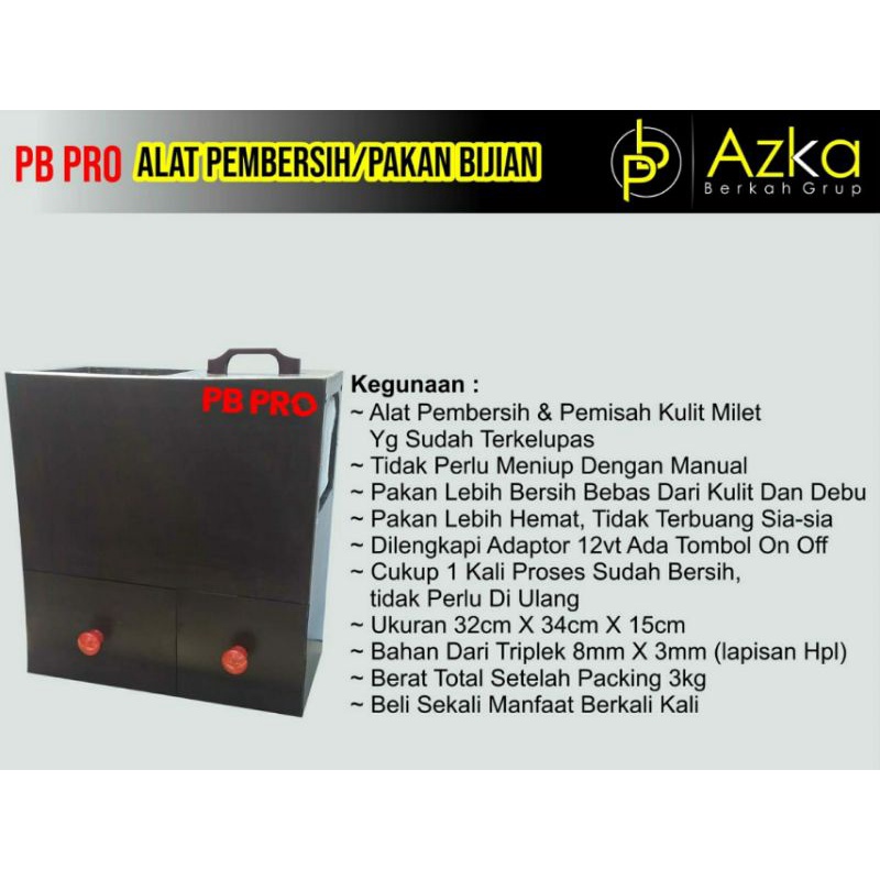 Jual Pb Pro Clean Blower/alat Pembersih/pemisah Kulit Dan Debu Untuk ...