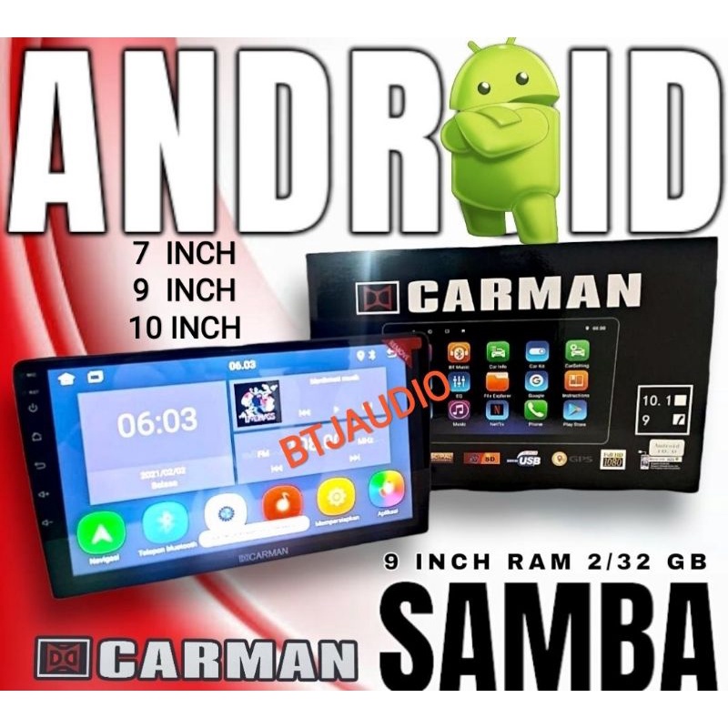 Jual HEAD UNIT TAPE TV MOBIL DOUBLE DIN ANDROID CARMAN RAM 2GB ROM 32GB ...