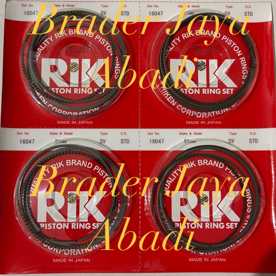 Jual RING SEHER PISTON CRANKSHAFT RIK RIKEN ALL NEW CRV RE RM RW GEN 3 ...