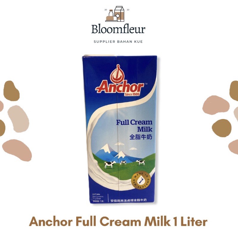 Jual Anchor Full Cream Milk 1 Liter Shopee Indonesia