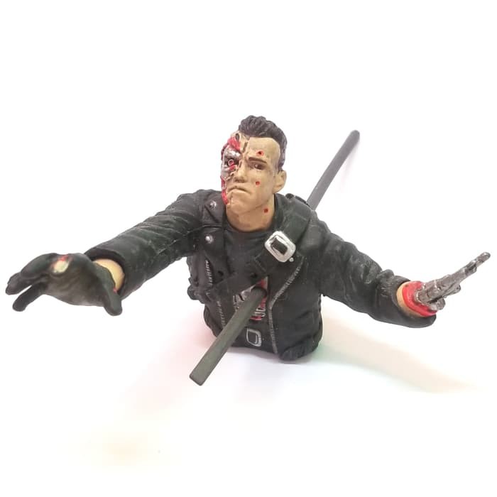 Jual Sx44 Terminator figure Realistic arnold schwarzenegger half body ...