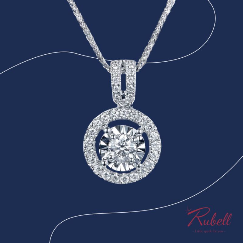 Jual KALUNG GOLD PLATED MIRIP BERLIAN MEWAH Emily Halo Solitaire necklace |  Shopee Indonesia