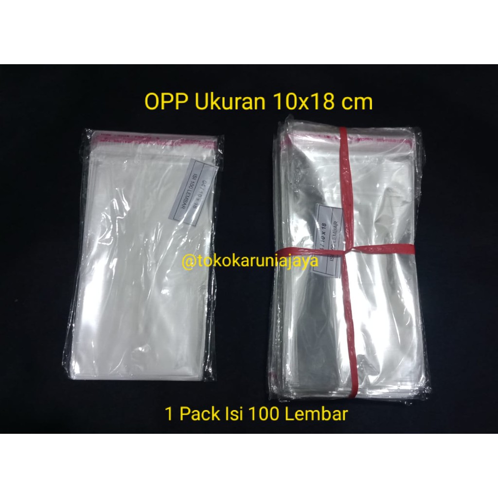 Jual Termurah Plastik Opp Uk 10x18 Cm Opp Panjang Merk Tpm Isi 100 Lembartebal And Anti 4320