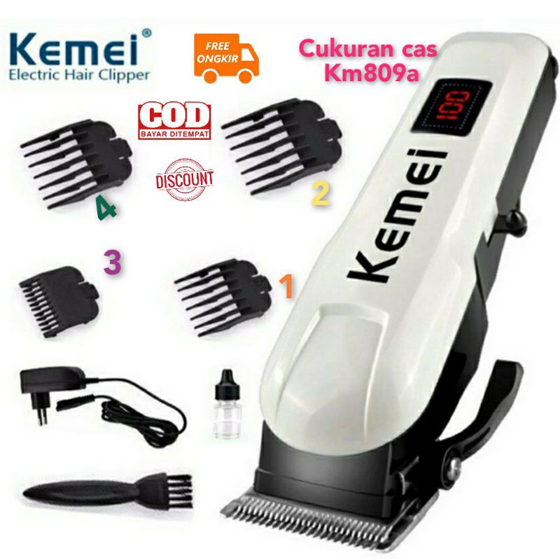 Jual Alat mesin cukur rambut alat potong rambut Hair clipper KM - 809A ...