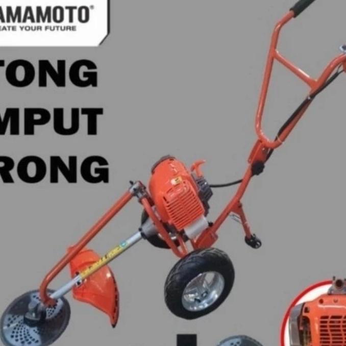 Jual Mesin Potong Rumput Dorong Model Traktor 4 Tak Bensin Murni