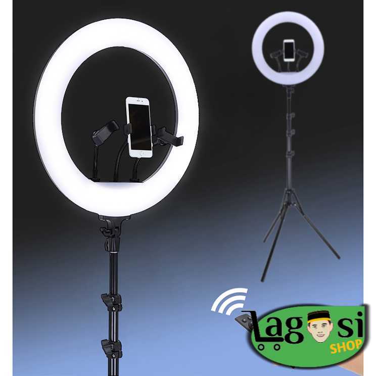 Jual Lampu Halo Ring Light 18Inch 3xHolder+Remote+Tripod JY460B