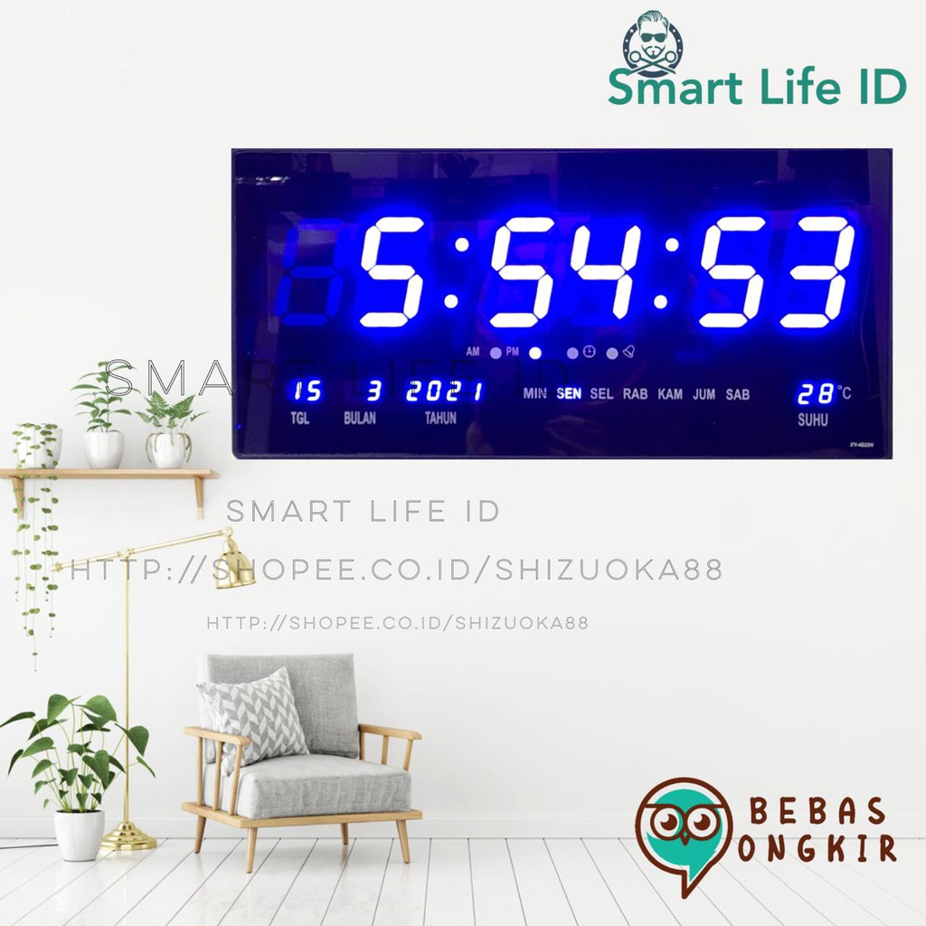Jual Jam Dinding LED Digital Clock Jam Meja Dekorasi Hiasan Dinding ...