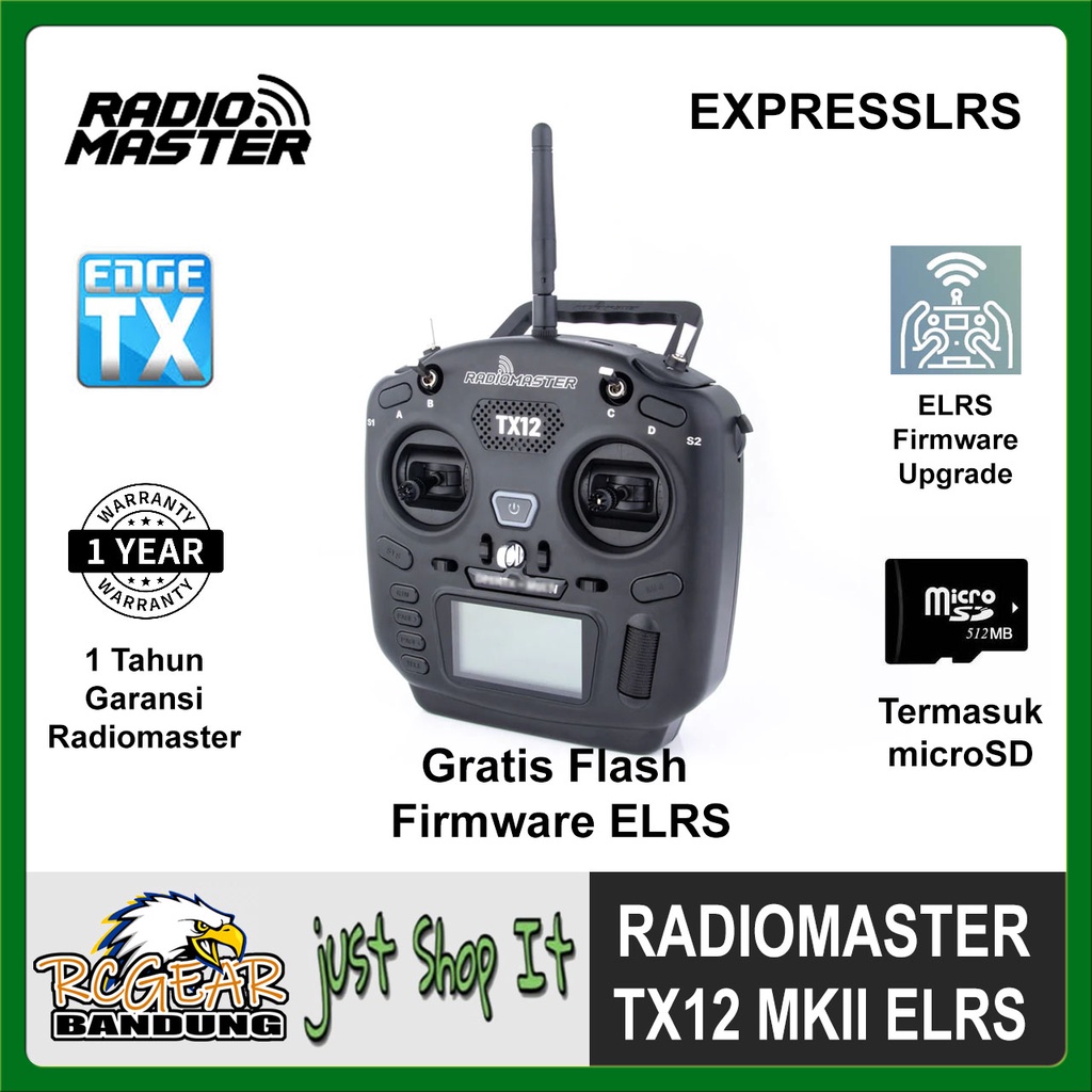 Jual RadioMaster TX12 MKII ExpressLRS ELRS Hall Sensor Radio