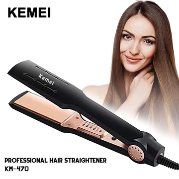 Kemei Catokan Rambut KM 470 Catok Rambut Lurus Temperatur Suhu Ionic