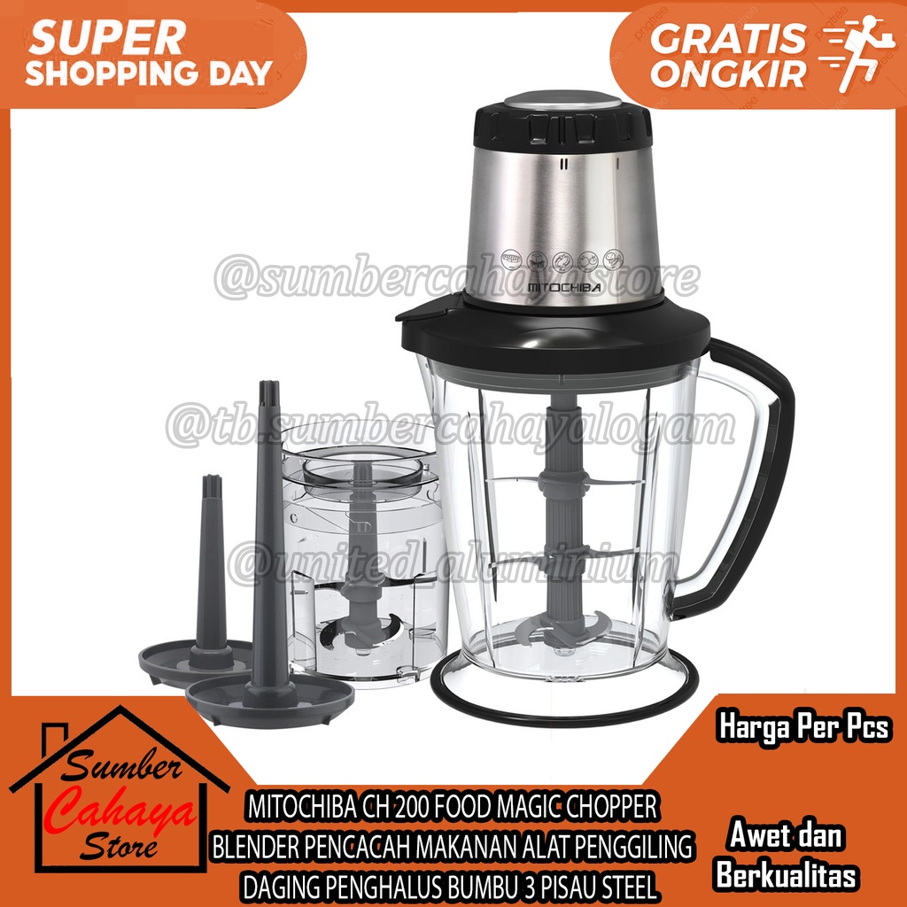 Jual MITOCHIBA CH 200 FOOD PROCESSOR MAGIC CHOPPER BLENDER PENCACAH ...