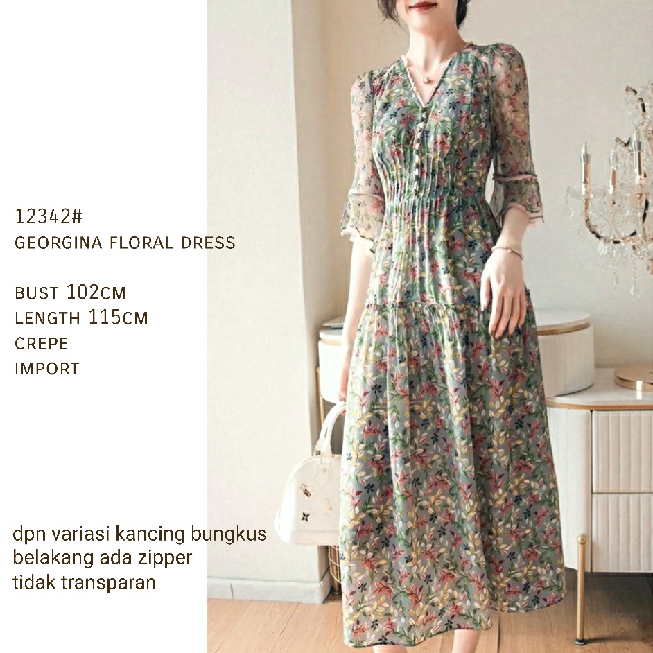 Floral maxi dress outlet shopee