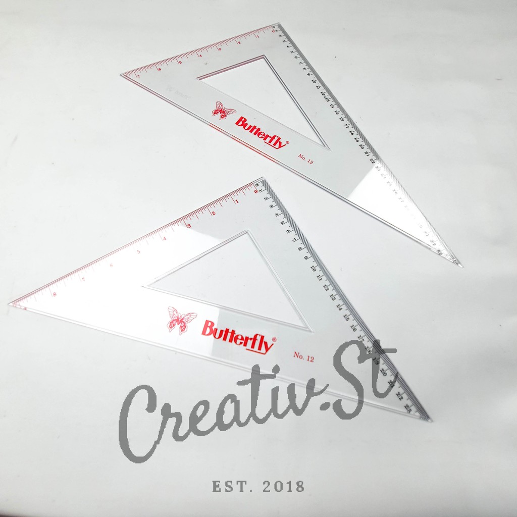 Jual Butterfly Penggaris Segitiga 34 Cm Bt-12 Triangle Ruler | Shopee ...