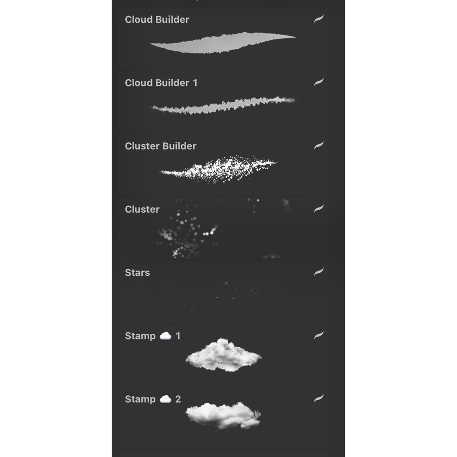 Jual Procreate Brush - 40+ Clouds Brushset | Shopee Indonesia