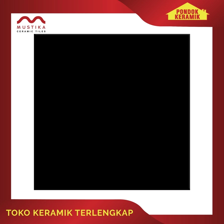 Keramik Lantai Mustika 60x60 Noir Dark Black Keramik Lantai Hitam Polos Glossy