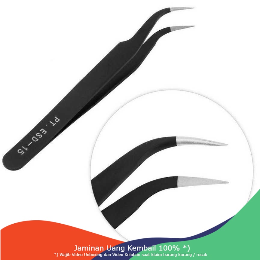 Jual LLINGSTR Eagle Beak Pinset Siku Laboratorium Tweezers Antistatic ...
