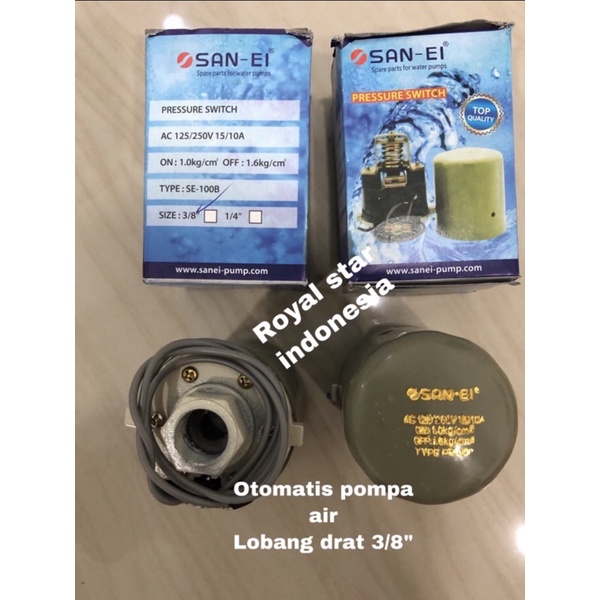 Jual San Ei Otomatis Tangki Angin Udara Pompa Air Sanei Pressure Switch Automatic Air Tank Water