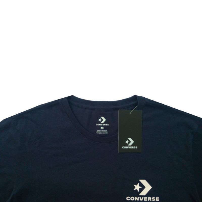 Jual Converse Left Star Chevron Navy Tee Original | Shopee Indonesia