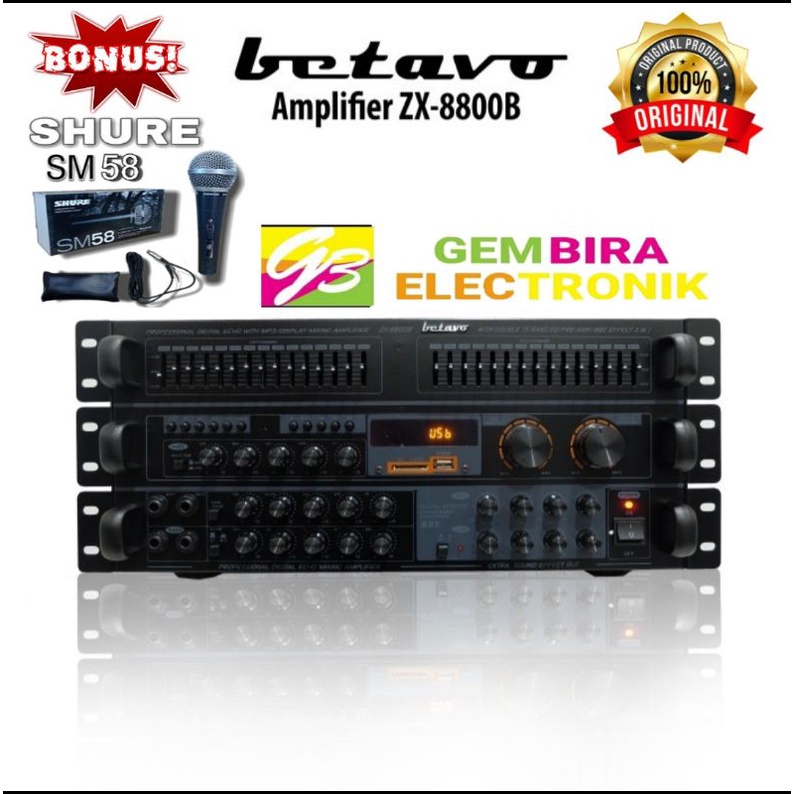 Jual AMPLI POWER KARAOKE BETAVO ZX 8800B PROFESSIONAL AMPLIFIER ...