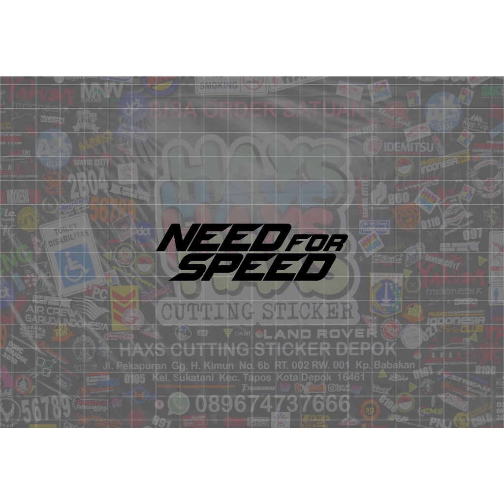 Jual Cutting Sticker Need For Speed 8 Cm Untuk Motor Mobil | Shopee ...