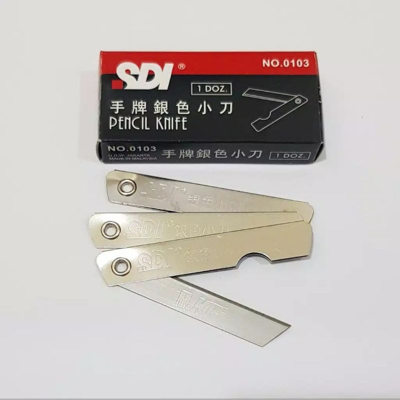 Jual Silet Tangkai/Cutter Lipat/Pisau Lipat SDI 0103 - 12 pcs | Shopee ...