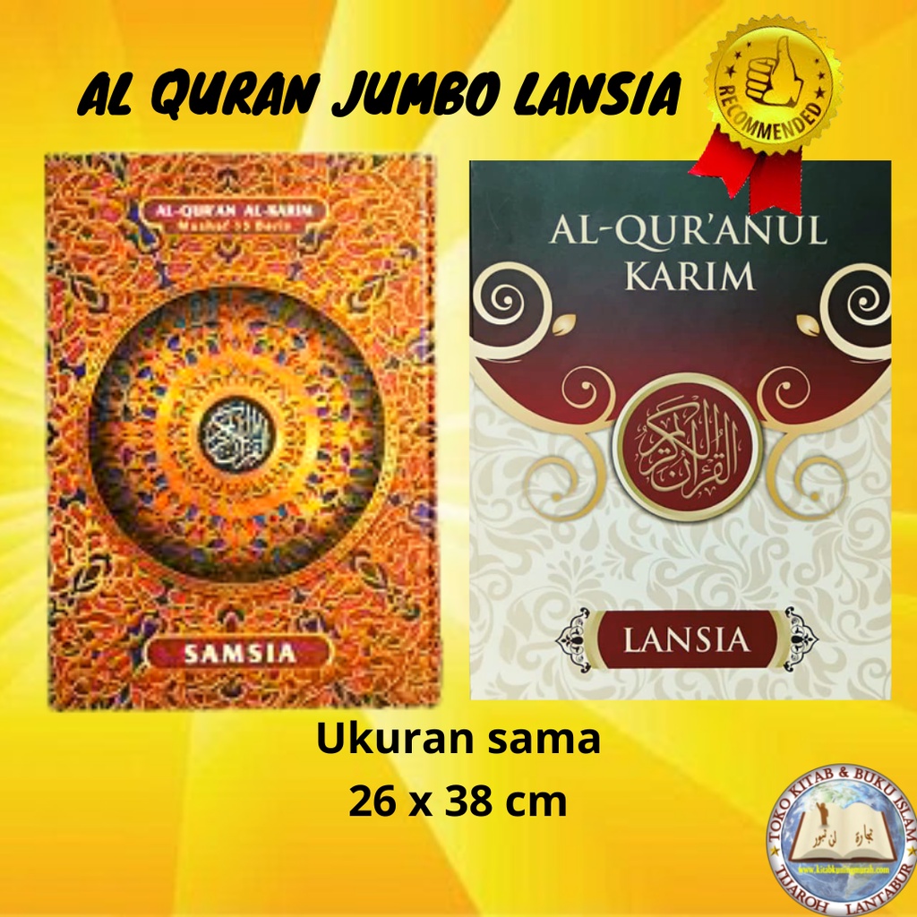 Jual Alquran Al Quran Ukuran Super Besar Jumbo Lansia Manula Utsmani Baris Cocok Untuk Orang