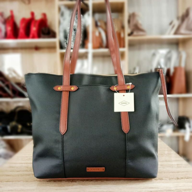 Fossil tote sale black