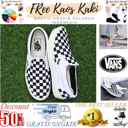 Jual Vans OldSkool Black White Classic - 100% Original | Shopee Indonesia