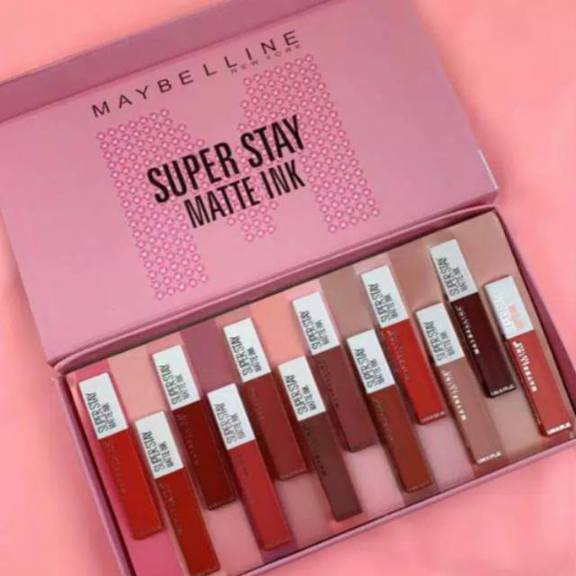 Jual promo lipstik Maybelline SuperStay Matte Ink Lipstick 1 Box [ 12