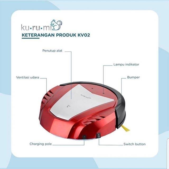 Jual Kurumi Robot Vacuum Cleaner KV02 / Penyedot Debu Lantai Shopee Indonesia