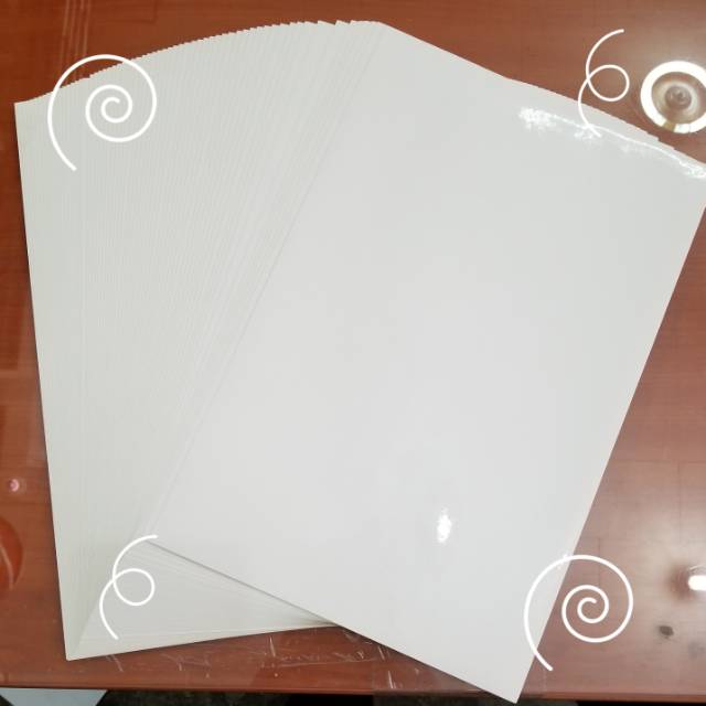 Jual Kertas Stiker Kilat Polos Folio A4 1 Paket Isi 20 Lembar