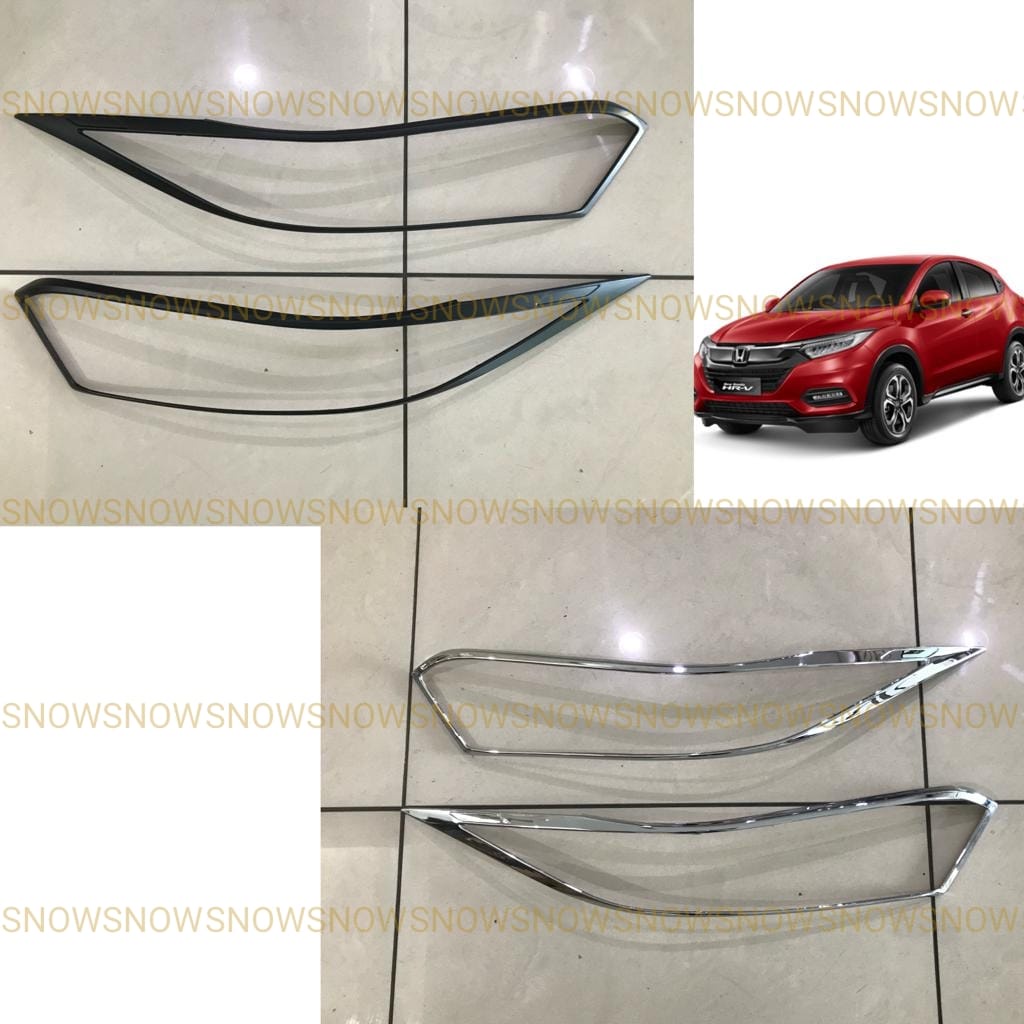 Jual Garnish Lampu Depan Honda Hrv Facelift Up Hitam Chrome Shopee Indonesia