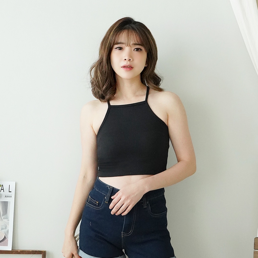 Jual Tanktop Basic Crop Tank Top Rajut Baju Atasan Wanita Crop Top 097 ...
