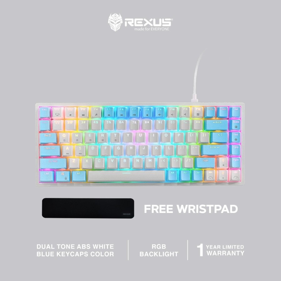 Jual KEYBOARD REXUS DAXA M84 CLASIC MECHANICAL KEYBOARD | Shopee Indonesia