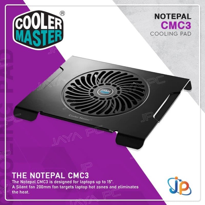 Jual Cooler Master Notepal CMC3 Silent Cooling Pad Fan Laptop 14 15" Shopee Indonesia
