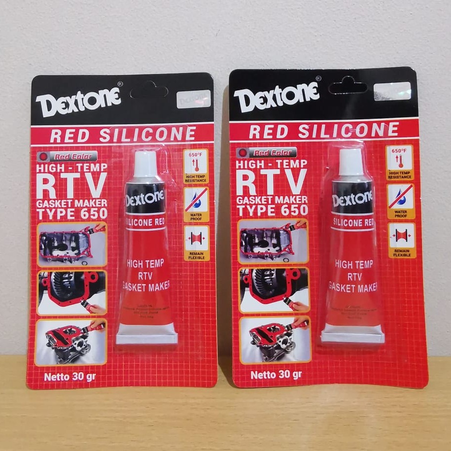 Jual LEM DEXTONE RED SILICONE GASKET MAKER TYPE 650 Shopee Indonesia