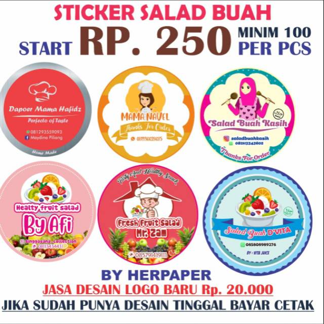 Jual STICKER SALAD BUAH. STIKER SALAD. STICKER SALAD HOMEMADE. STICKER ...